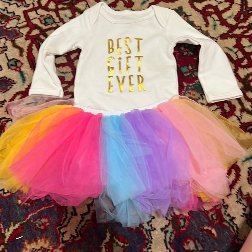 Mud pie 0-6 m Longsleeved onesie skirt 0-12 m